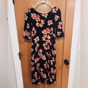 emilyandfin Floral Black Dress